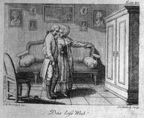 Рис. 4. Иллюстрация к поэме Г. Нудова
«Адольф и Эльмира» (1789)